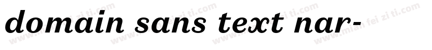 domain sans text nar字体转换